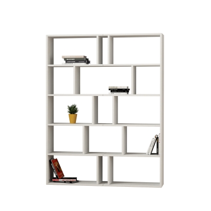 Стеллаж прямой TAPI BOOKCASE SET OF 2 WHITE WHITE  124X30X159 СМ. (LEV00631)