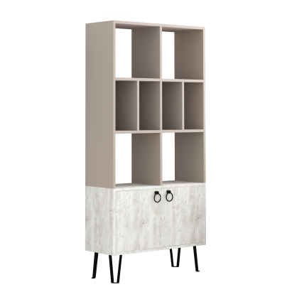 Стеллаж прямой BENE BOOKCASE LIGHT MOCHA ANCIENT WHITE ANCIENT WHITE 80X30X166 СМ. (LEV00649)