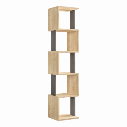 Стеллаж угловой PIRI BOOKCASE ANTHRACITE OAK  35X30X161 СМ. (LEV00641)