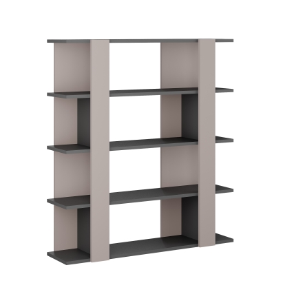 Стеллаж прямой TITA BOOKCASE LIGHT MOCHA ANTHRACITE LIGHT MOCHA 110X29X122 СМ. (LEV00688)