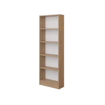 Стеллаж прямой AIDAN BOOKCASE OAK OAK WHITE 58X22X170 СМ. (LEV00701)