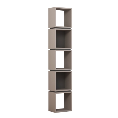 Стеллаж прямой MULTI BOOKCASE ANTHRACITE LIGHT MOCHA  32X22X167 СМ. (LEV00637)