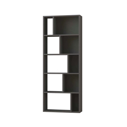 Стеллаж прямой ONDA BOOKCASE ANTHRACITE ANTHRACITE ANTHRACITE 65X25X166 СМ. (LEV00603)