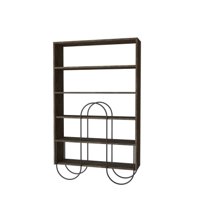 Стеллаж прямой NORFOLK BOOKCASE DARK COFFEE DARK COFFEE  97X25X159 СМ. (LEV00665)