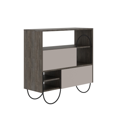 Обувница NORFOLK SHOE CABINET DARK COFFEE DARK COFFEE LIGHT MOCHA 97X35X95 СМ. (LEV00807)