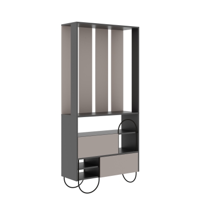 Обувница с вешалкой для одежды NORFOLK HALL STAND ANTHRACITE ANTHRACITE LIGHT MOCHA 97X36X206 СМ. (L