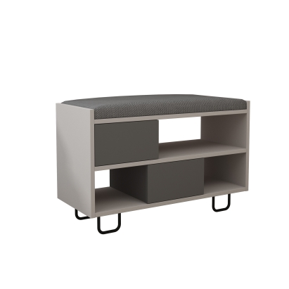 Обувница TROY BENCH LIGHT MOCHA LIGHT MOCHA ANTHRACITE 84X36X54 СМ. (LEV00736)