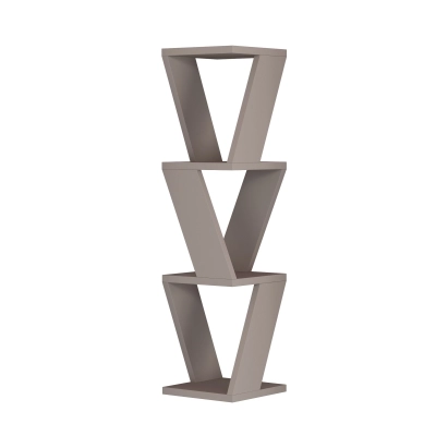 Полка угловая ZENA CORNER BOOKCASE LIGHT MOCHA LIGHT MOCHA 22X22X85 СМ. (LEV00865)