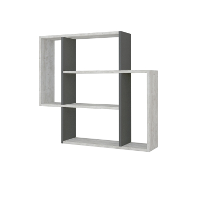 Полка фигурная MITO SHELF ANCIENT WHITE ANTHRACITE 89X20X80 СМ. (LEV00905)