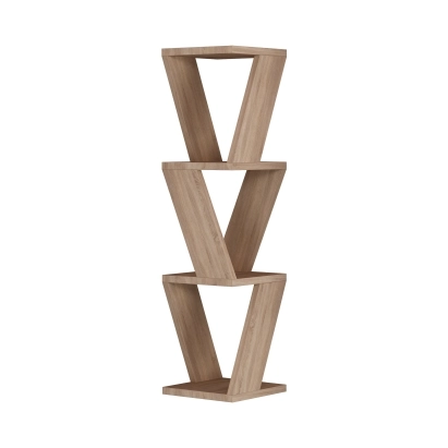 Полка угловая ZENA CORNER BOOKCASE OAK OAK 22X22X85 СМ. (LEV00866)
