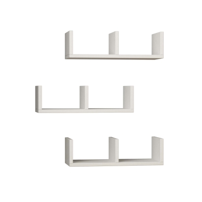 Полка прямая U-MODEL SHELF WHITE WHITE 50X20X15 СМ. (LEV00877)