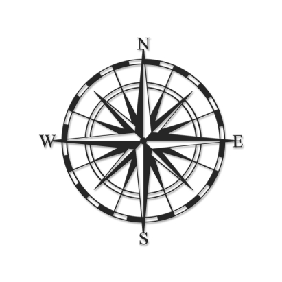 Панно WALL ART NO:23 COMPASS 45X2X45 СМ. (LEV00988)