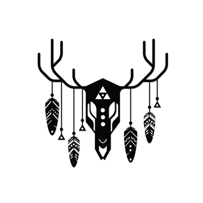 Панно WALL ART NO:47 DEER TOTEM 60X60X60 СМ. (LEV00960)