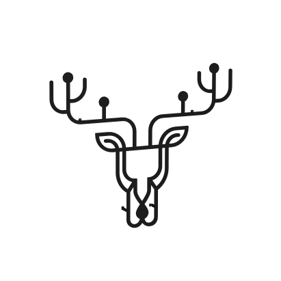 Вешалка для одежды METAL HANGER DEER BLACK   60X8X60 СМ. (LEV01056)