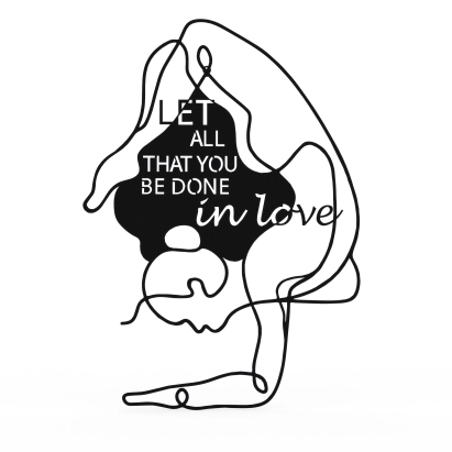 Панно WALL ART DO IN LOVE BLACK 42,5X2X60 СМ. (LEV01083)