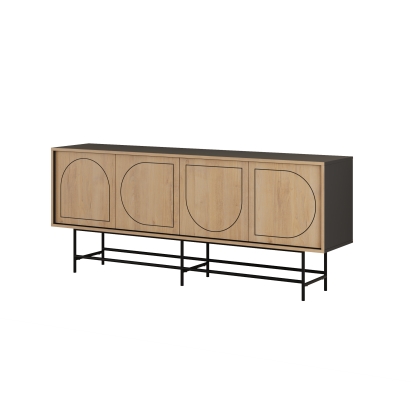 Комод JOJI CONSOLE SILKY BLACK SILKY BLACK OAK 187X40X77 СМ. (LEV01097)