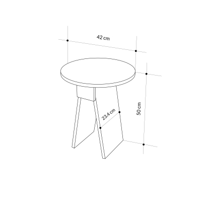 Стол журнальный CHEN COFFEE TABLE RETRO GREY RETRO GREY RETRO GREY 42X42X50 СМ. (LEV01103)