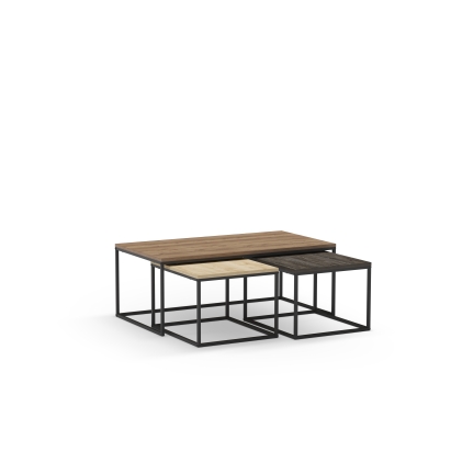 Стол журнальный CAMELIA COFFEE TABLE RETRO GREY OAK  110X60X41,8 СМ. (LEV01133)