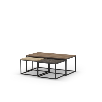 Стол журнальный CAMELIA COFFEE TABLE RETRO GREY OAK  110X60X41,8 СМ. (LEV01133)