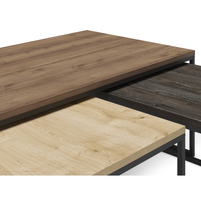 Стол журнальный CAMELIA COFFEE TABLE RETRO GREY OAK  110X60X41,8 СМ. (LEV01133)