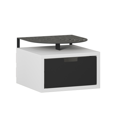 Тумба прикроватная OSLO NIGHTSTAND WHITE Black BLK 33X33,3X24 СМ. (LEV01137)