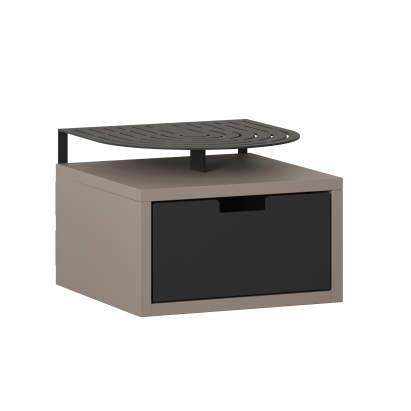 Тумба прикроватная OSLO NIGHTSTAND LIGHT MOCHA Black BLK 33X33,3X24 СМ. (LEV01136)